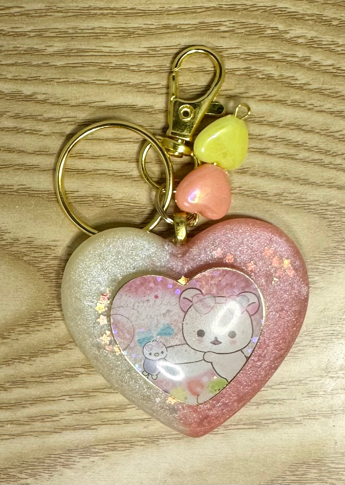 Sharing A Drink Puffy Heart Charm