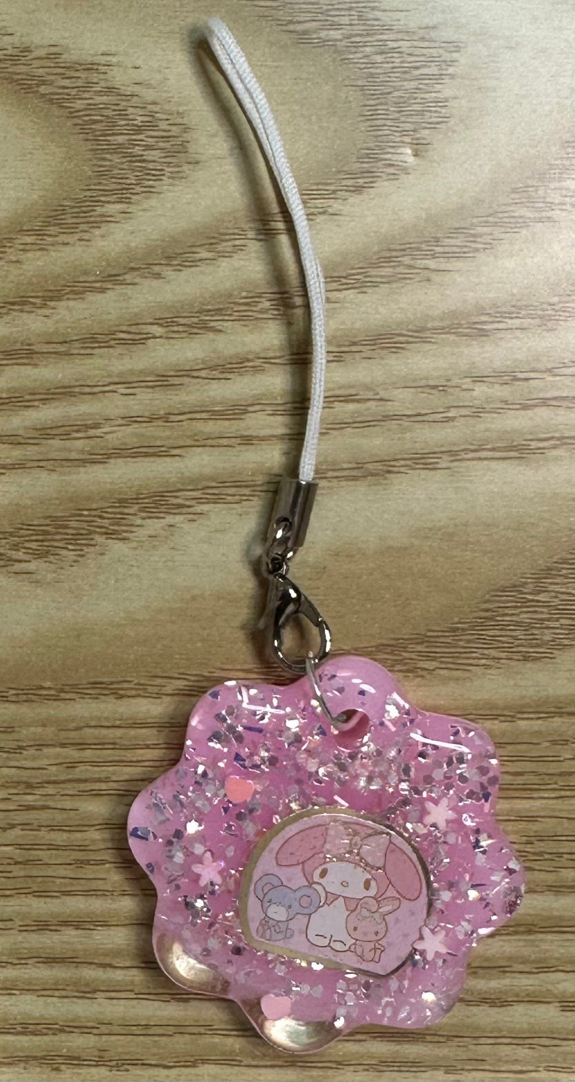 My Harmony and My Lovely Harpsichord Zipper Charm (squiggle bubble)