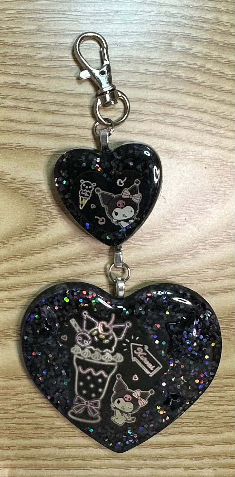 K’s Diner Large Heart Charm (sundae and cone)