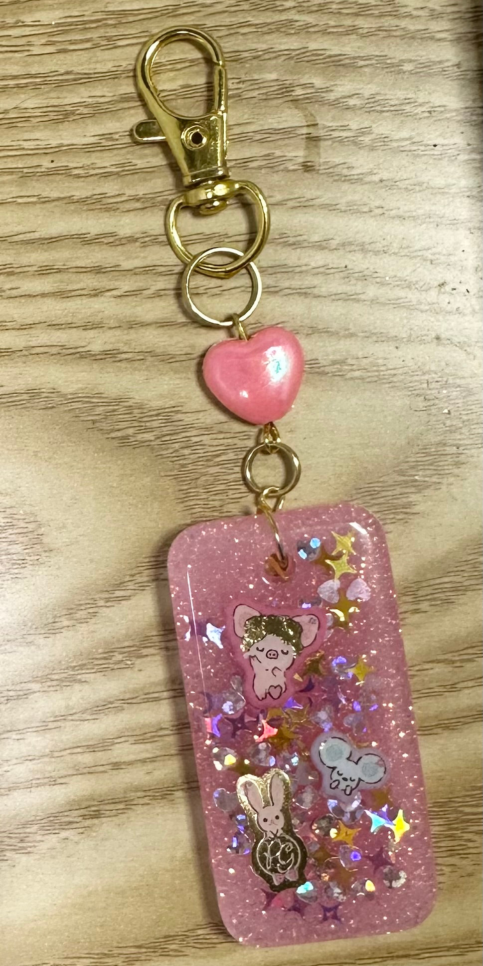 Pig Girl Self Care Day Spa Rectangle Charm