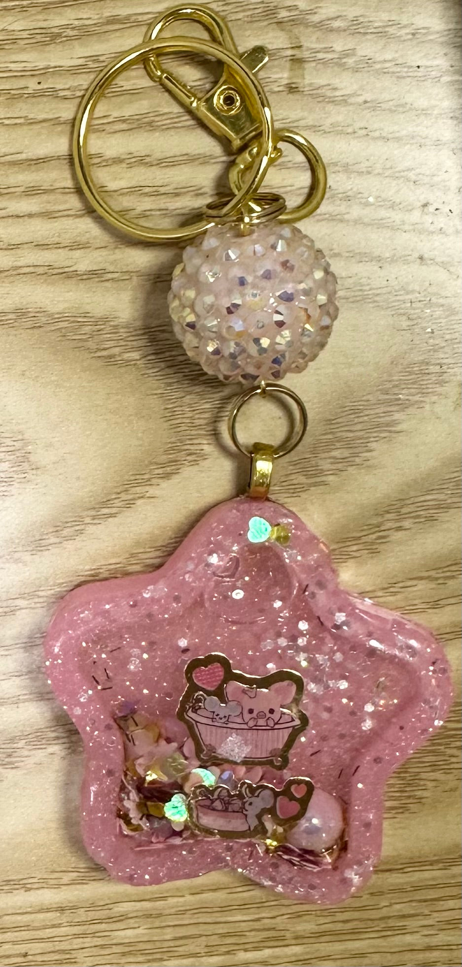 Pig Girl Self Care Day Star Shaker Charm