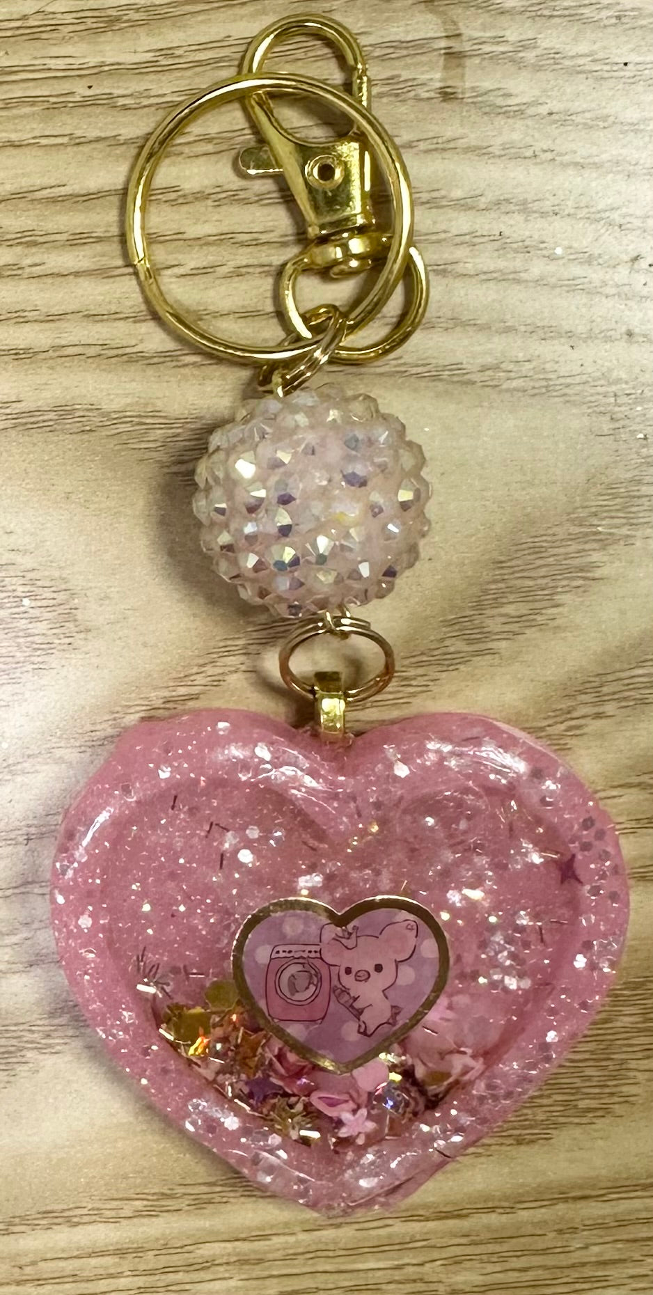 Pig Girl Self Care Day Heart Shaker Charm