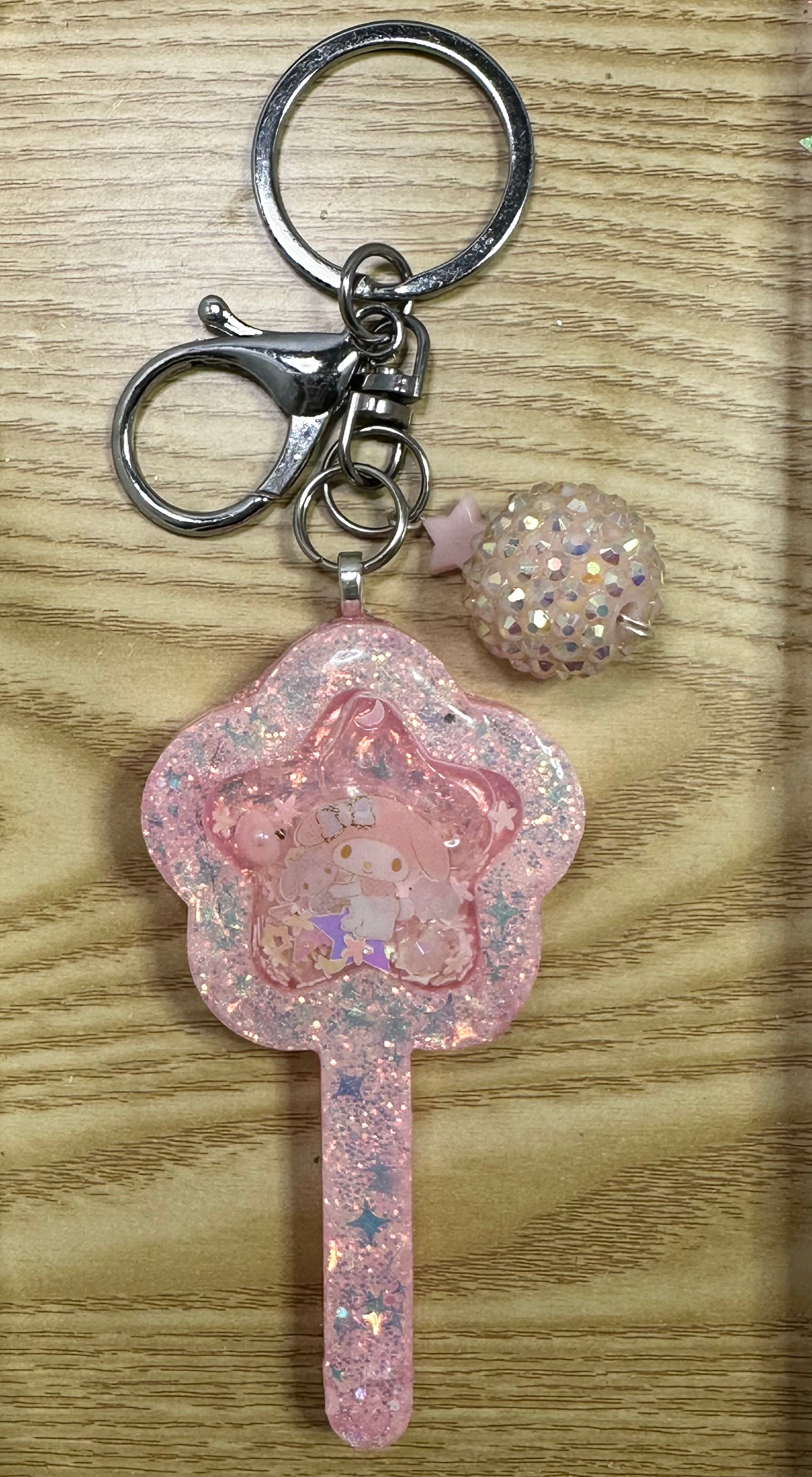 Star Wand Liquid Shaker Keychain