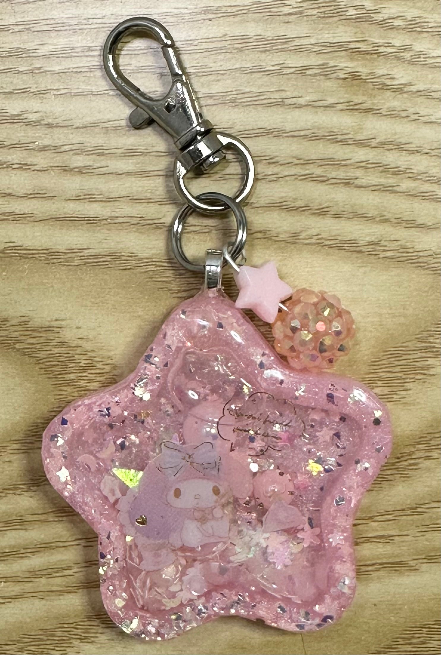 Star Liquid Shaker Keychain - speech bubble