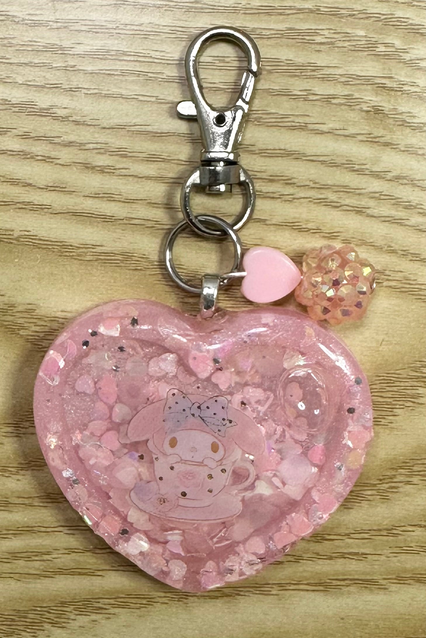 Heart Liquid Shaker Keychain - teacup