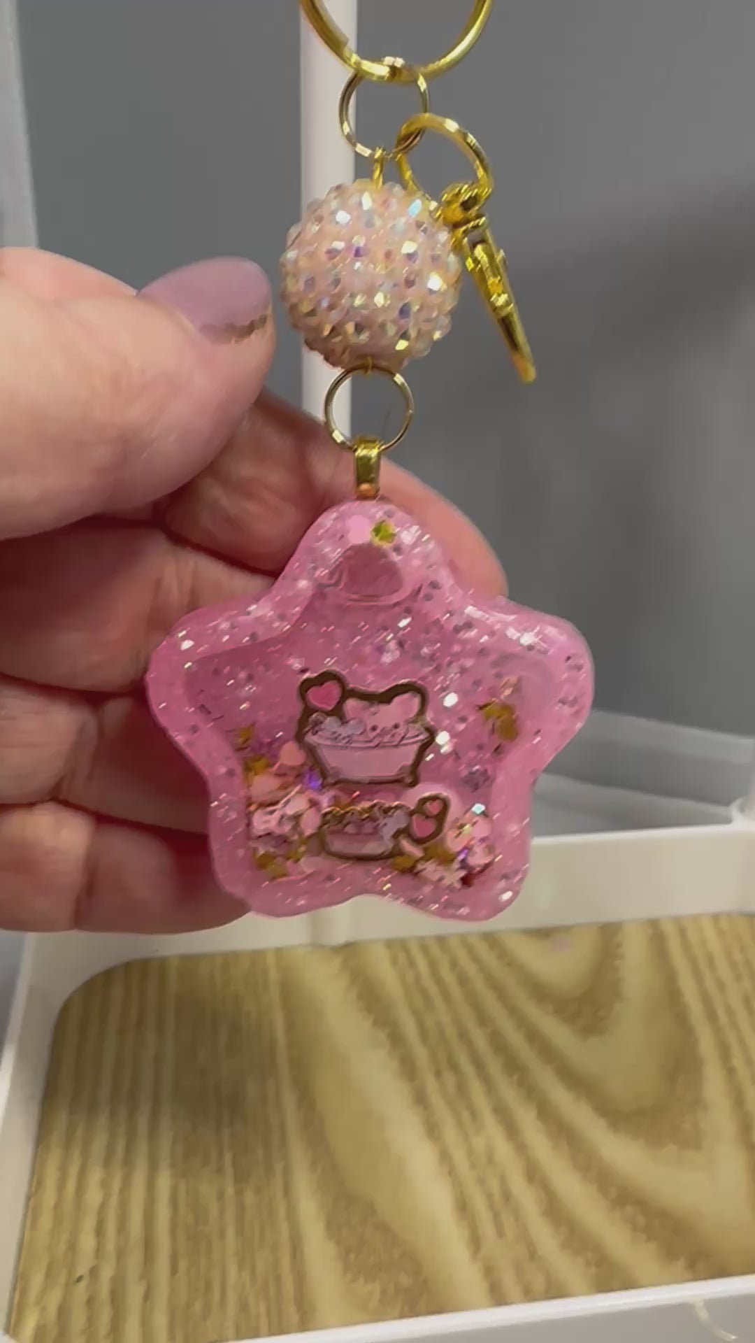 Pig Girl Self Care Day Star Shaker Charm
